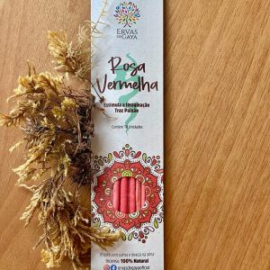 Incenso Natural de Vareta Rosa Vermelha